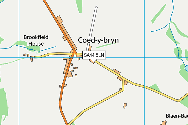 SA44 5LN map - OS VectorMap District (Ordnance Survey)