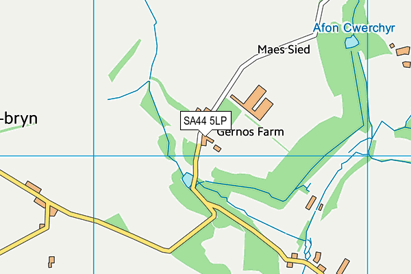 SA44 5LP map - OS VectorMap District (Ordnance Survey)