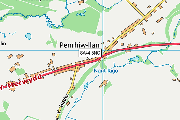 SA44 5NG map - OS VectorMap District (Ordnance Survey)