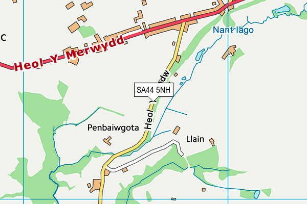 SA44 5NH map - OS VectorMap District (Ordnance Survey)