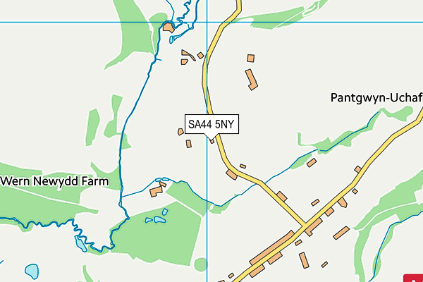 SA44 5NY map - OS VectorMap District (Ordnance Survey)