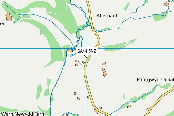 SA44 5NZ map - OS VectorMap District (Ordnance Survey)