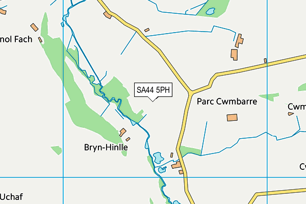 SA44 5PH map - OS VectorMap District (Ordnance Survey)