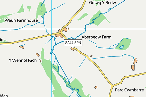 SA44 5PN map - OS VectorMap District (Ordnance Survey)