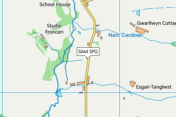 SA44 5PQ map - OS VectorMap District (Ordnance Survey)