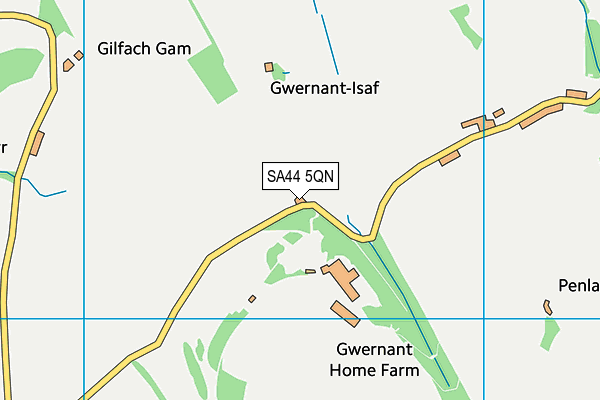 SA44 5QN map - OS VectorMap District (Ordnance Survey)