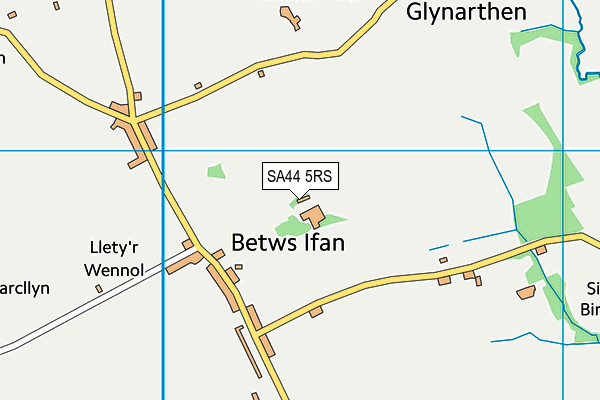 SA44 5RS map - OS VectorMap District (Ordnance Survey)