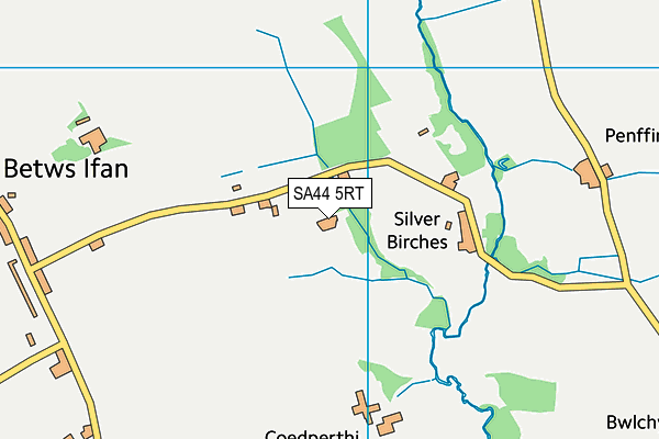 SA44 5RT map - OS VectorMap District (Ordnance Survey)