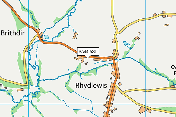 SA44 5SL map - OS VectorMap District (Ordnance Survey)