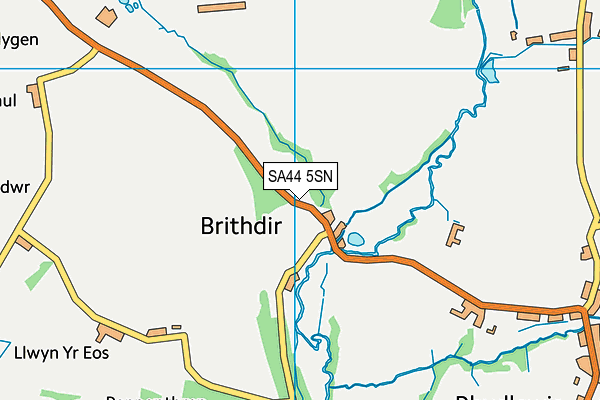 SA44 5SN map - OS VectorMap District (Ordnance Survey)