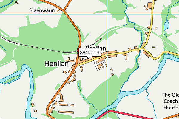 SA44 5TH map - OS VectorMap District (Ordnance Survey)