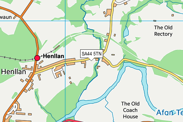 SA44 5TN map - OS VectorMap District (Ordnance Survey)