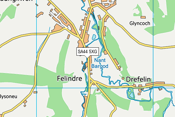 Ysgol Wirfoddol Penboyr map (SA44 5XG) - OS VectorMap District (Ordnance Survey)