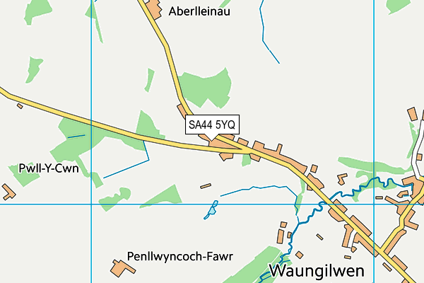 SA44 5YQ map - OS VectorMap District (Ordnance Survey)