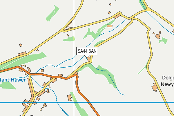 SA44 6AN map - OS VectorMap District (Ordnance Survey)