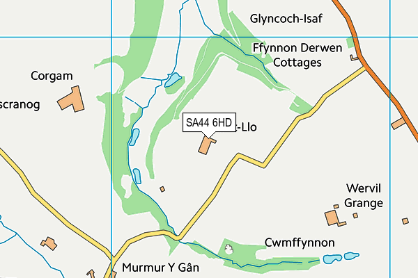 SA44 6HD map - OS VectorMap District (Ordnance Survey)