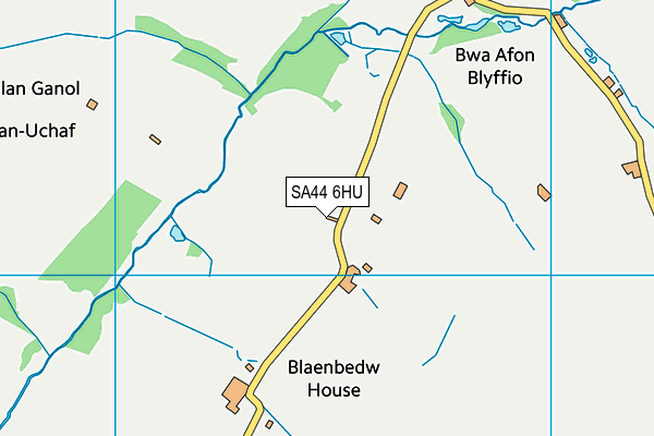 SA44 6HU map - OS VectorMap District (Ordnance Survey)