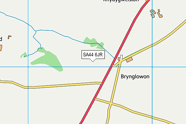 SA44 6JR map - OS VectorMap District (Ordnance Survey)