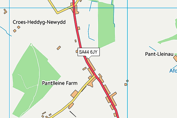 SA44 6JY map - OS VectorMap District (Ordnance Survey)