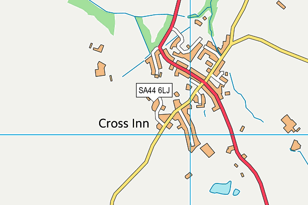 SA44 6LJ map - OS VectorMap District (Ordnance Survey)