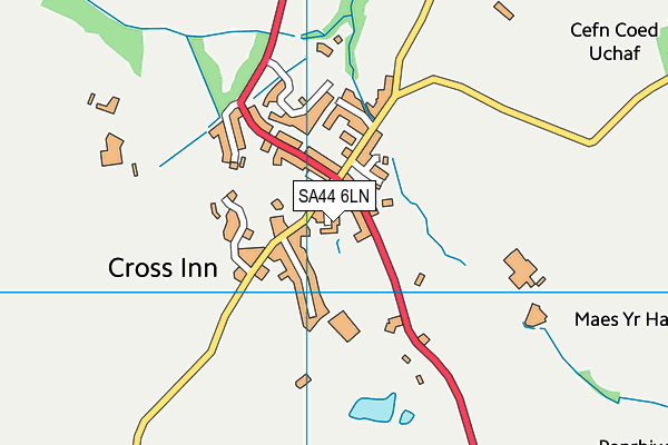 SA44 6LN map - OS VectorMap District (Ordnance Survey)