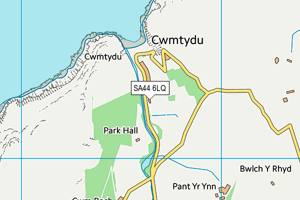 SA44 6LQ map - OS VectorMap District (Ordnance Survey)