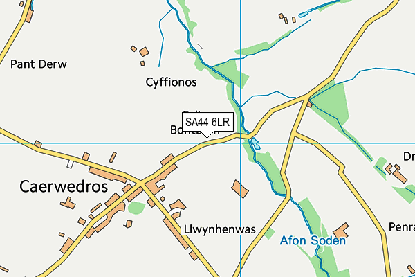 SA44 6LR map - OS VectorMap District (Ordnance Survey)