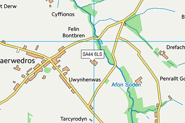 SA44 6LS map - OS VectorMap District (Ordnance Survey)