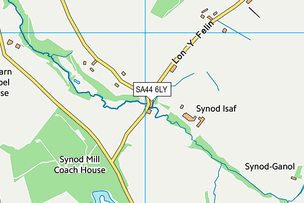 SA44 6LY map - OS VectorMap District (Ordnance Survey)