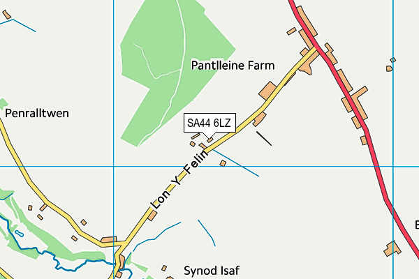 SA44 6LZ map - OS VectorMap District (Ordnance Survey)