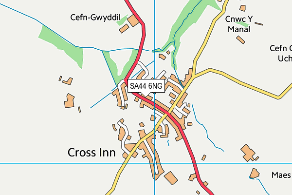 SA44 6NG map - OS VectorMap District (Ordnance Survey)