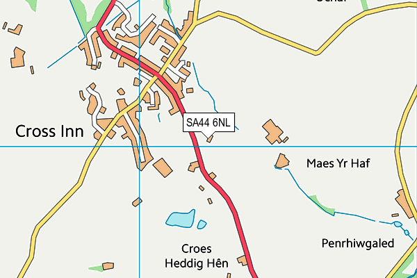 SA44 6NL map - OS VectorMap District (Ordnance Survey)