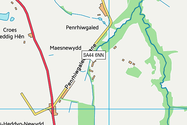 SA44 6NN map - OS VectorMap District (Ordnance Survey)