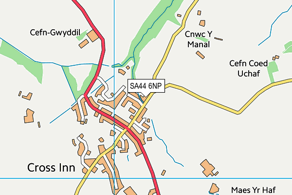 SA44 6NP map - OS VectorMap District (Ordnance Survey)