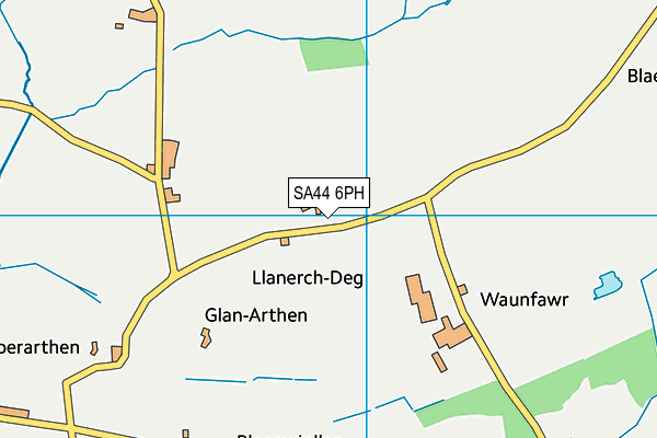 SA44 6PH map - OS VectorMap District (Ordnance Survey)