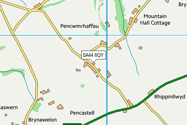 SA44 6QY map - OS VectorMap District (Ordnance Survey)