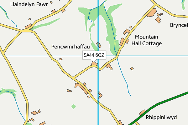 SA44 6QZ map - OS VectorMap District (Ordnance Survey)