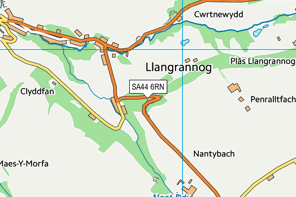 SA44 6RN map - OS VectorMap District (Ordnance Survey)