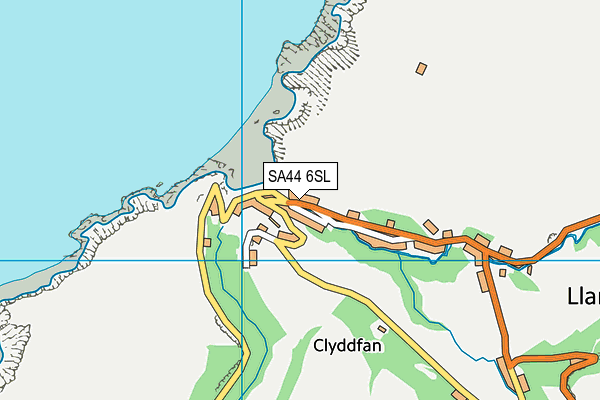 SA44 6SL map - OS VectorMap District (Ordnance Survey)