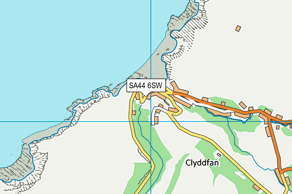 SA44 6SW map - OS VectorMap District (Ordnance Survey)