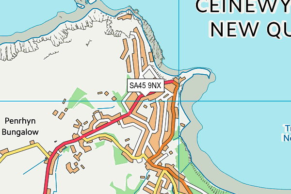 SA45 9NX map - OS VectorMap District (Ordnance Survey)