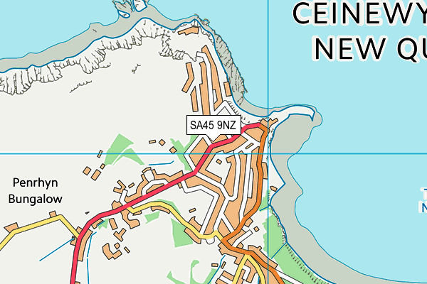 SA45 9NZ map - OS VectorMap District (Ordnance Survey)