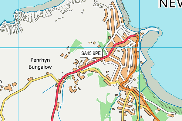 SA45 9PE map - OS VectorMap District (Ordnance Survey)