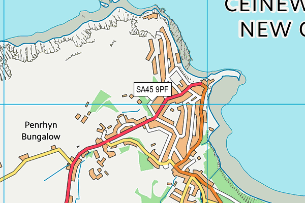 SA45 9PF map - OS VectorMap District (Ordnance Survey)