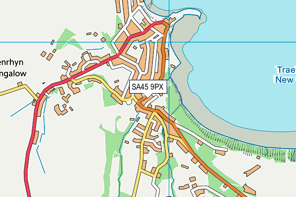 SA45 9PX map - OS VectorMap District (Ordnance Survey)