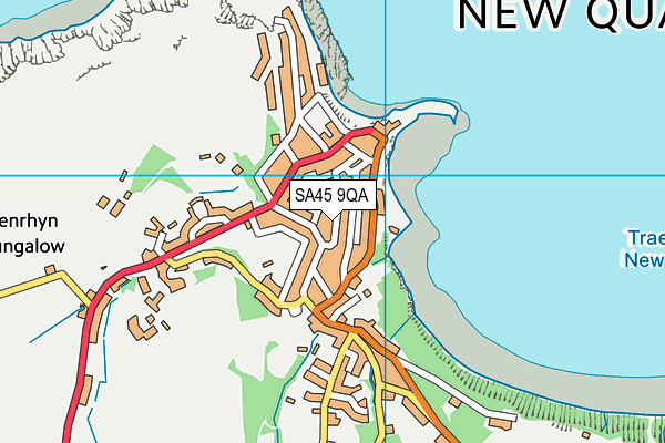 SA45 9QA map - OS VectorMap District (Ordnance Survey)