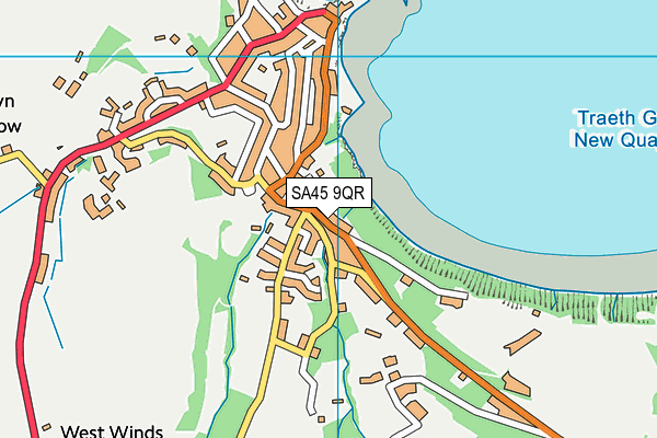 SA45 9QR map - OS VectorMap District (Ordnance Survey)