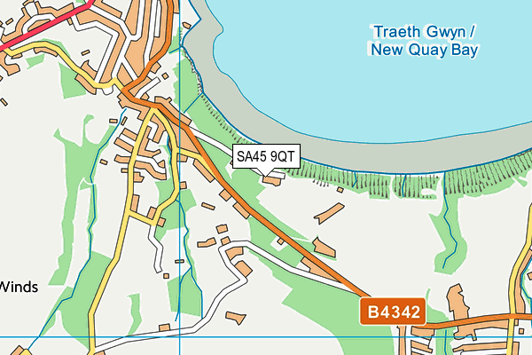 SA45 9QT map - OS VectorMap District (Ordnance Survey)