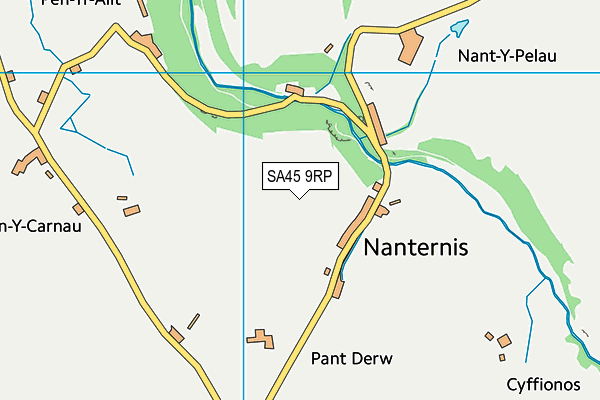 SA45 9RP map - OS VectorMap District (Ordnance Survey)