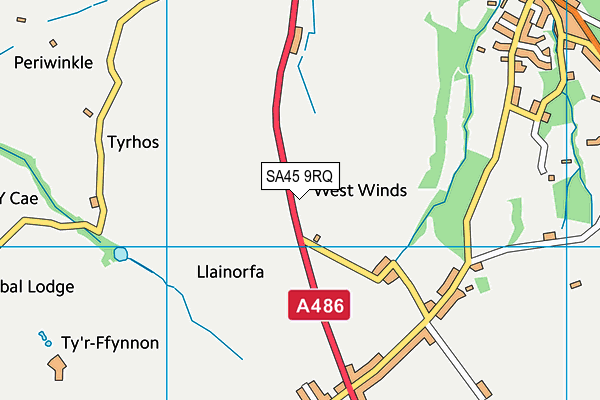 SA45 9RQ map - OS VectorMap District (Ordnance Survey)